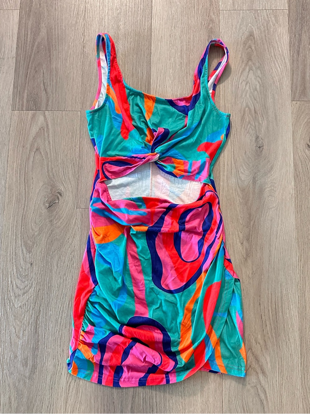 rainbow trippy festival dress